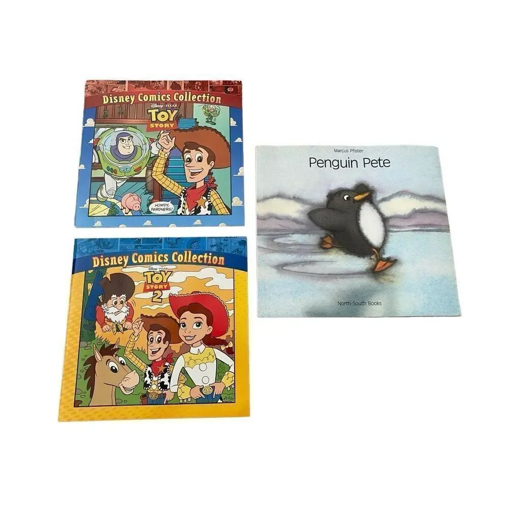 Lot Of 3 Children’s Books Disney Toy Story Penguin Pete Bedtime Kids